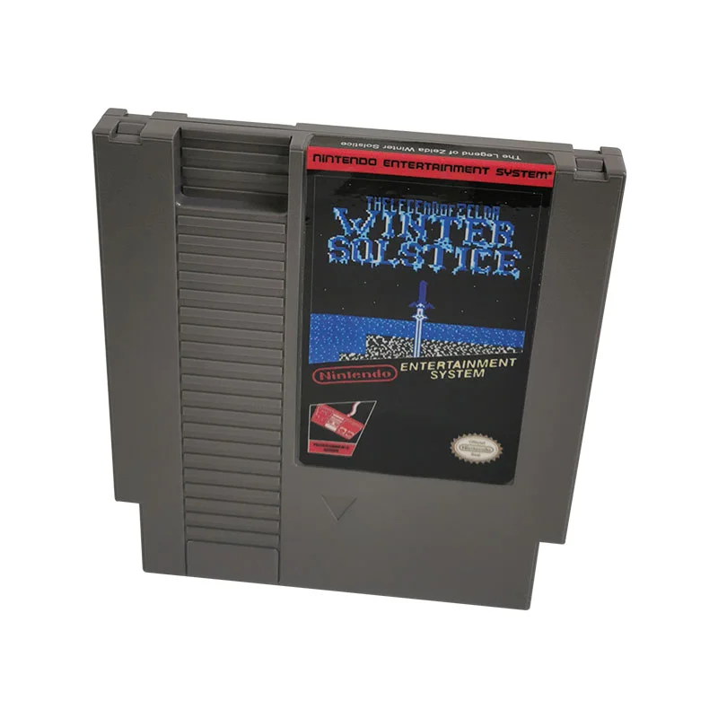 ❄️ Zelda II: Winter Solstice – NES 8-Bit Game Cartridge | Dark Seasonal Quest 🌑