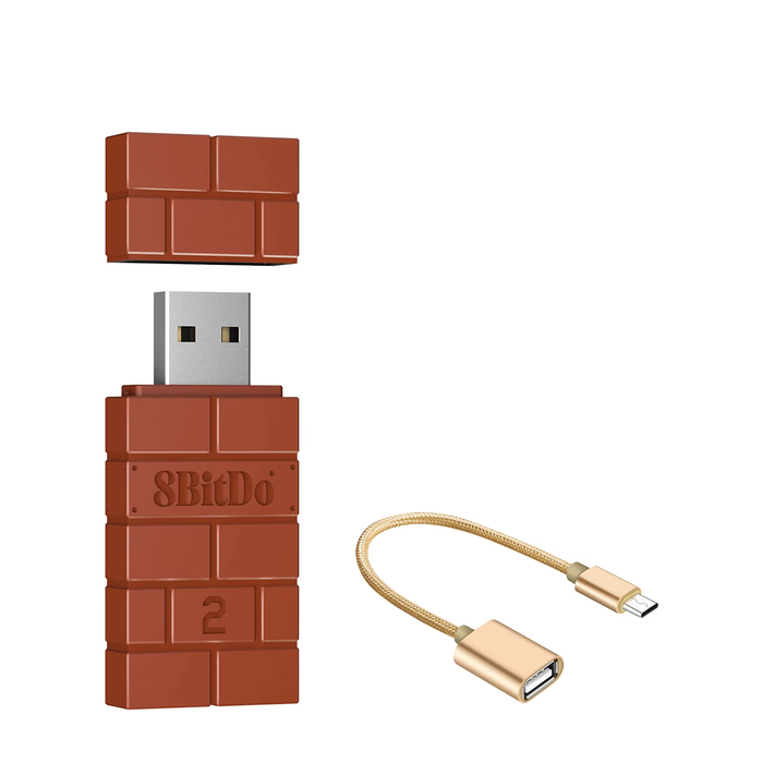 🎮 AKNES 8BitDo USB Bluetooth Adapter 2 – Wireless Receiver Switch, PC, Mac, PS1