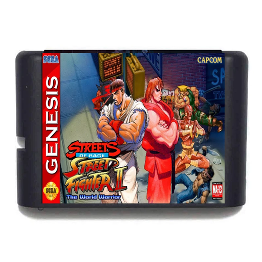 🔥 Streets of Rage 2: The World Warrior | 16-Bit Game Card for MD / Genesis 🎮