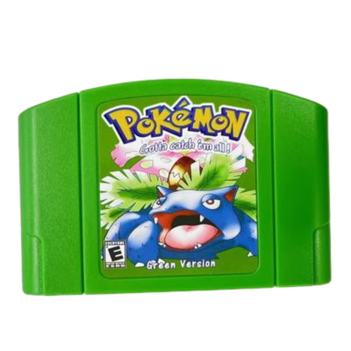 N64 64-Bit Console Games Cartridge 🎮 Pokemon Gold Silver Blue Red Yellow Green