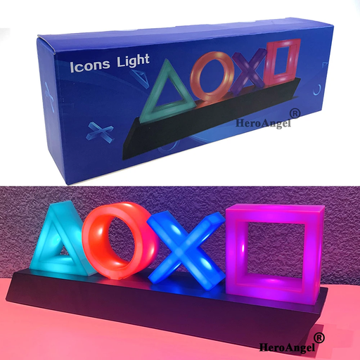 🎮 NEW Game Icon Light for PS4/PS5 | LED Voice-Control Decorative Lamp 🕹️