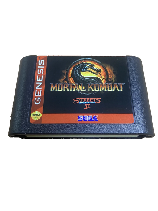 🥋 Streets of Rage 2: Mortal Kombat Edition – 16-Bit SEGA Genesis Cartridge