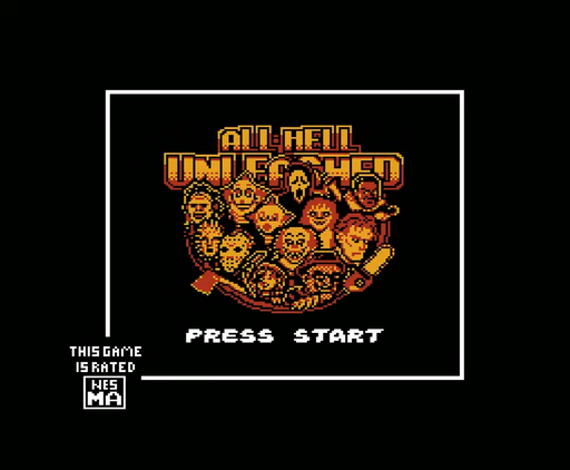 🕹️ All Hell Unleashed v6.66 | NES Horror Crossover Game Cartridge