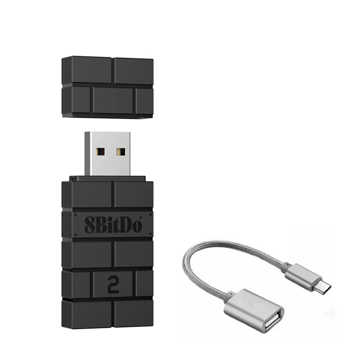 🎮 AKNES 8BitDo USB Bluetooth Adapter 2 – Wireless Receiver Switch, PC, Mac, PS1