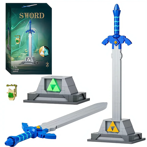 🧱 Master Sword Building Blocks Set – 290Pcs Desktop Display Kit Zelda-Inspired