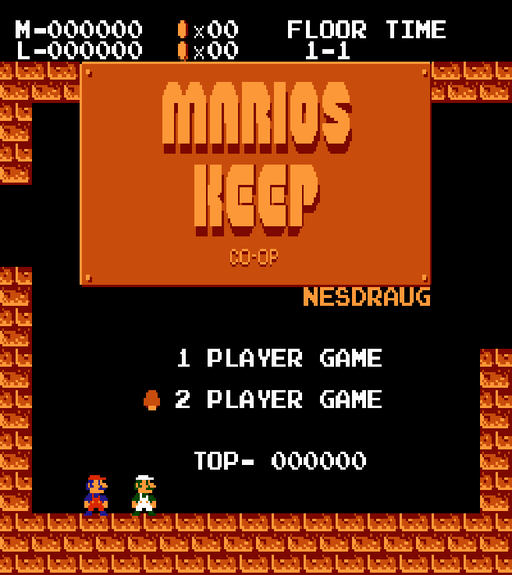 🧩 Mario’s Keep Co-Op – NES 8-Bit Game Cartridge | Puzzle Platformer Challenge