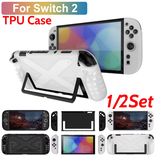 TPU Case for Switch 2 Console Ergonomic Handle Grip Cover Shockproof TPU Protect