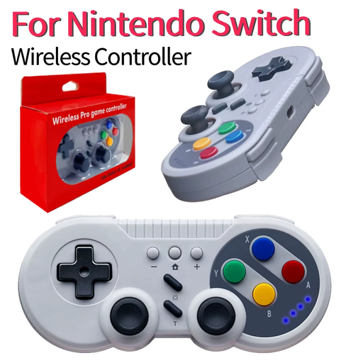 Wireless Switch Controller Gamepad w/ Turbo + Vibration for PC Nintendo