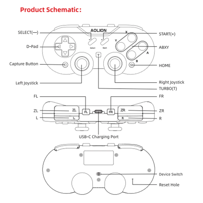 🎮 Aolion Wireless Mini Controller | Joystick for Switch, PC, iOS & Android