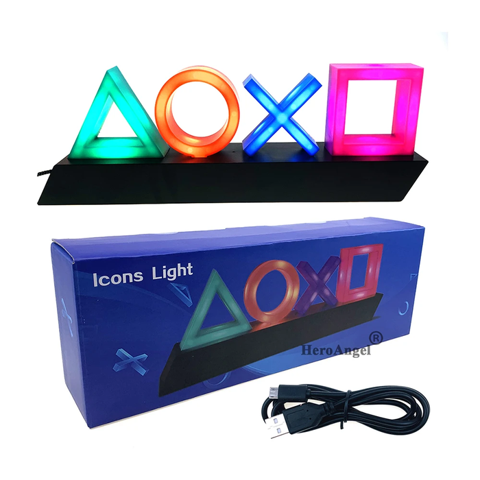 🎮 NEW Game Icon Light for PS4/PS5 | LED Voice-Control Decorative Lamp 🕹️