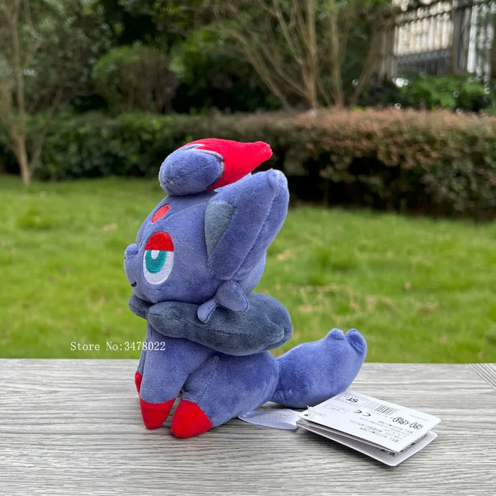 🦊 Zorua Plush Toy – 6" Sitting Pokémon Doll – Soft & Cuddly Gift
