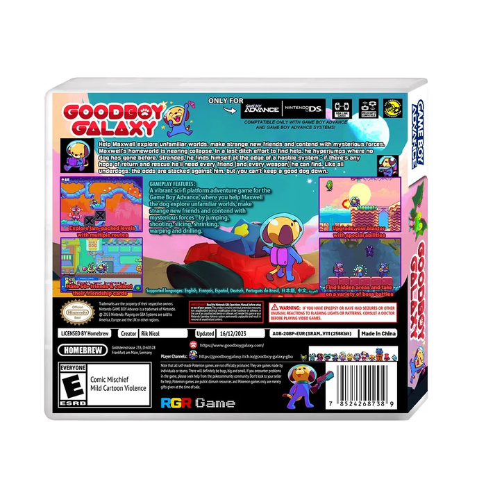 ๐ถ Good Dog Galaxy โ GBA Game Card | US Boxed Set | Multi-Language ๐
