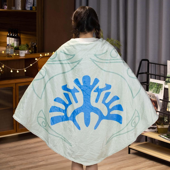 Zelda Plush Glider Blanket Cloak Cosplay Prop Light Gray L60 x W43 Inch