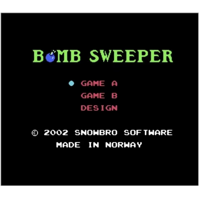 Bomb Sweeper NES Game Cartridge 8-Bit for FC/NES 60 Pin or 72 Pin Console