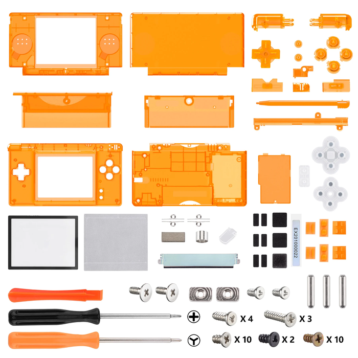 🔧 Clear Series Full Shell + Buttons Kit | For Nintendo DS Lite Console Mod