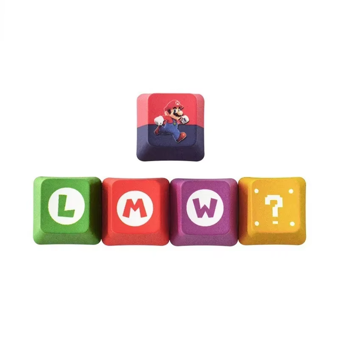 🎮 5Pcs Super Mario Bros Keycaps Set | Retro Gaming Mechanical Keyboard Acces