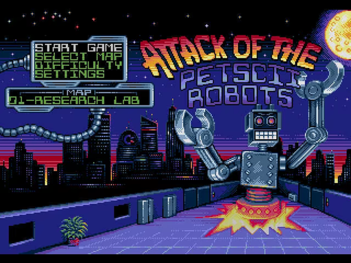 🤖 Attack of the PETSCII Robots – 16-Bit MD Game Cartridge – For Sega Genesis