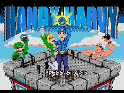 🧰 Handy Harvy 16-Bit Game Card for Sega Genesis/Mega Drive – Arcade Action!