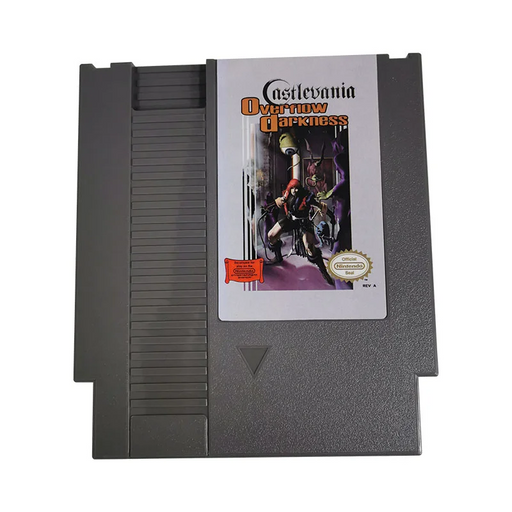 🦇 Castlevania: Overflow Darkness – 8-Bit NES Game Cartridge | Hardcore Fan Hack