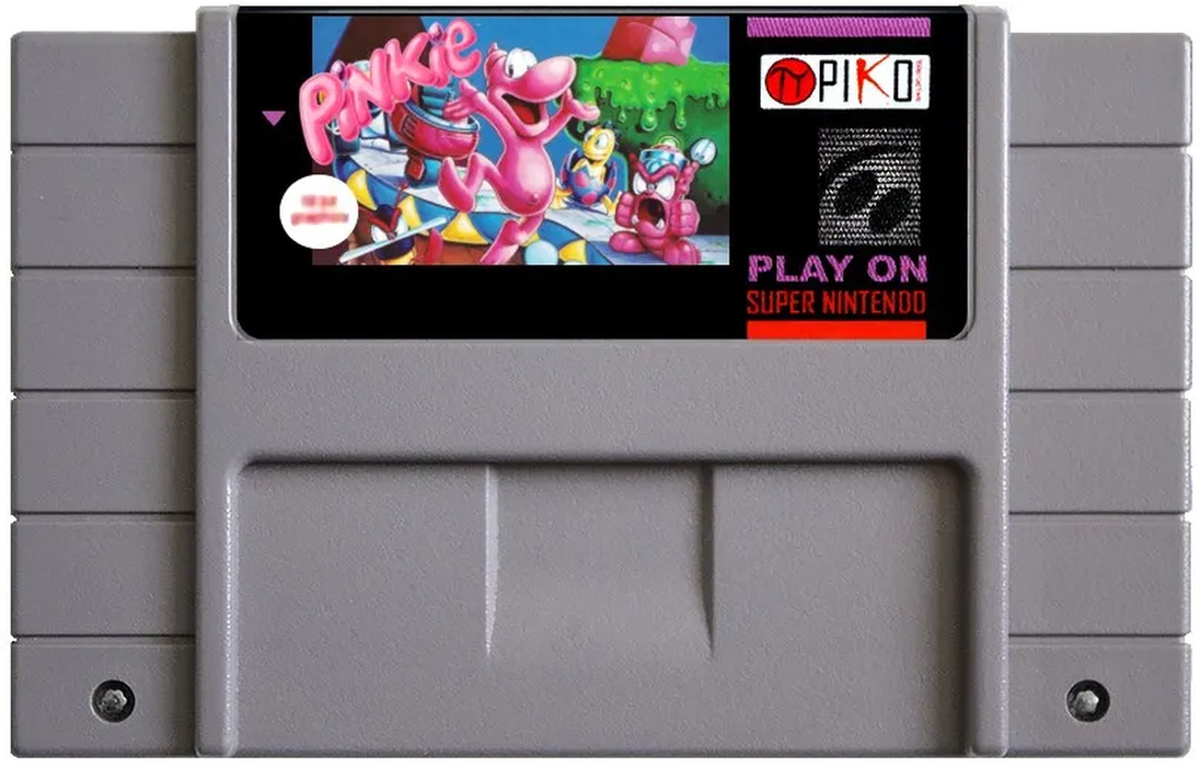 Pinkie SNES 16-Bit Platformer Game Cartridge for Super Nintendo Console