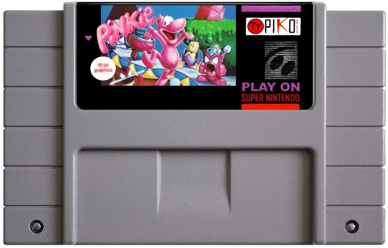 Pinkie SNES 16-Bit Platformer Game Cartridge for Super Nintendo Console