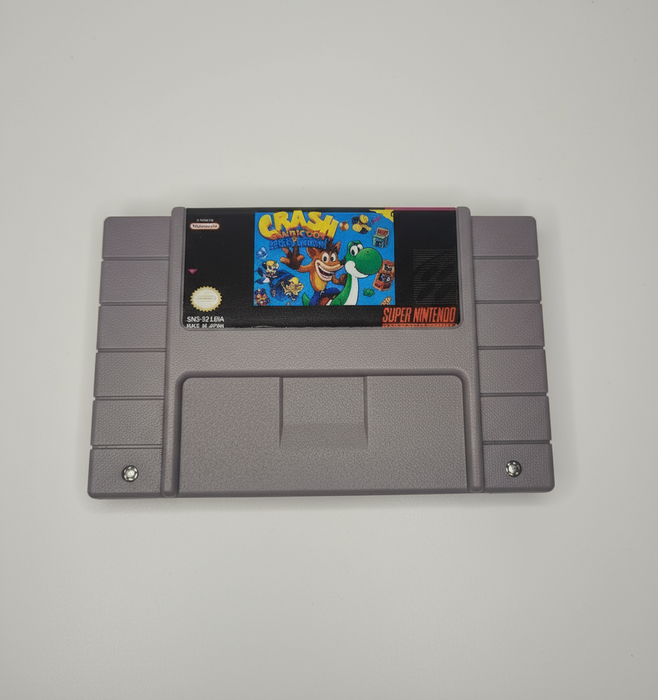 🌀 Crash Bandicoot and the Retro Dimension – SNES ROM Hack Cartridge LIMITED RUN