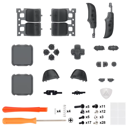 🎮 Replacement Full Button Set for Steam Deck LCD – Clear Slate Black
