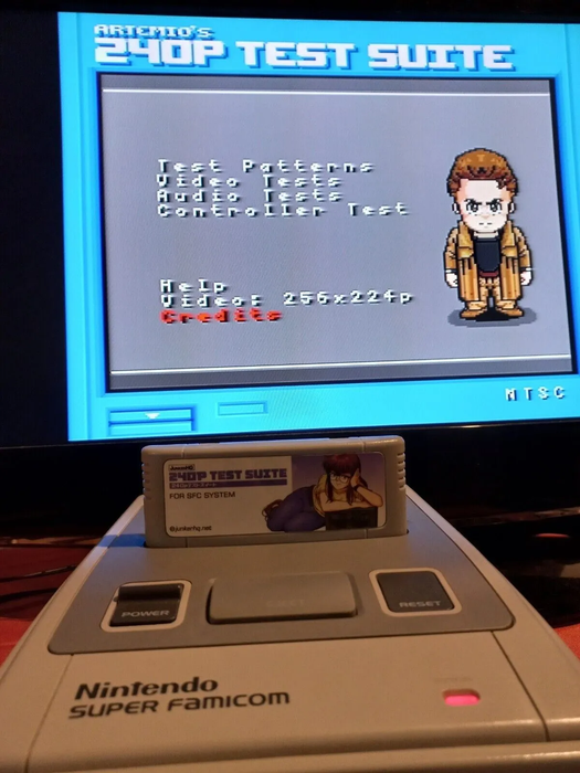 240p Test Suite SNES/Super Famicom 16-Bit Game Cartridge for Console