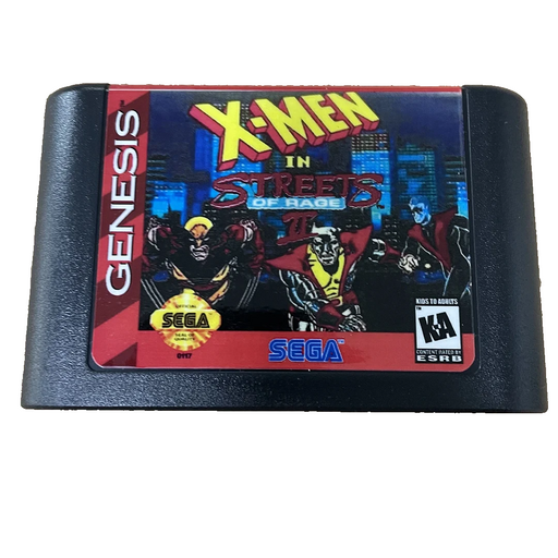 🧬 X-Men in Streets of Rage 2 | SEGA Genesis 16-Bit Game Cartridge