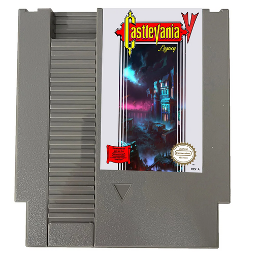 🦇 Castlevania V: Legacy – 8-Bit NES Game Cartridge | Fan-Made Dracula Sequel