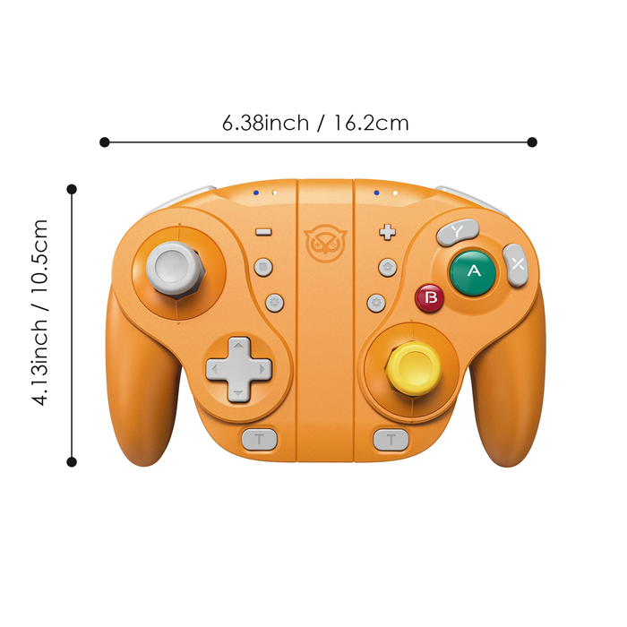 🎮Wizard Hall Joystick Controller – Orange + RGB – For Switch/PC