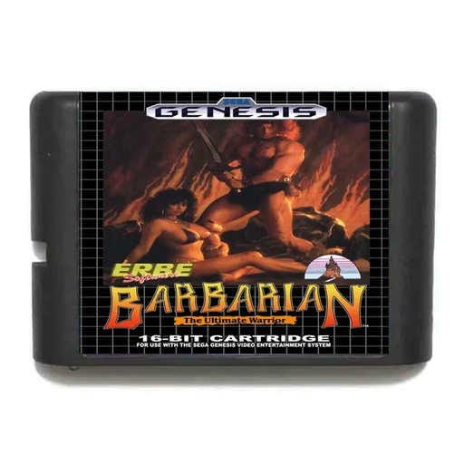 Barbarian 16-Bit Game Cartridge for Genesis Mega Drive Hack-and-Slash