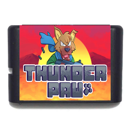 ⚡ Thunder Paw | 16-Bit MD/Genesis Game Cartridge | Retro Pixel Platformer 🎮