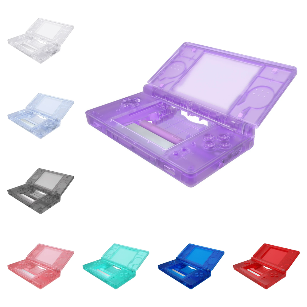 🔧 Clear Series Full Shell + Buttons Kit | For Nintendo DS Lite Console Mod
