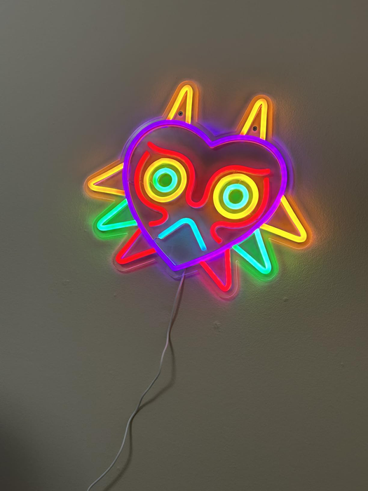 🎮 Majora's Mask LED Neon Sign | Zelda Game Room Wall Decor Light for Fans