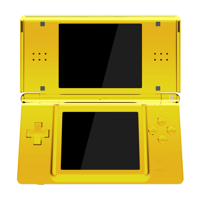 🌟 Chrome Gold Full Shell + Buttons Kit | Nintendo DS Lite Console Replacement