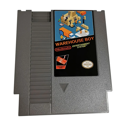 📦 Warehouse Boy – 8-Bit NES Game Cartridge | Classic Puzzle Game