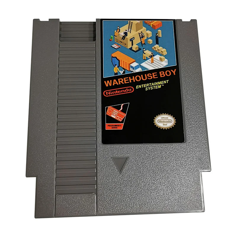 📦 Warehouse Boy – 8-Bit NES Game Cartridge | Classic Puzzle Game