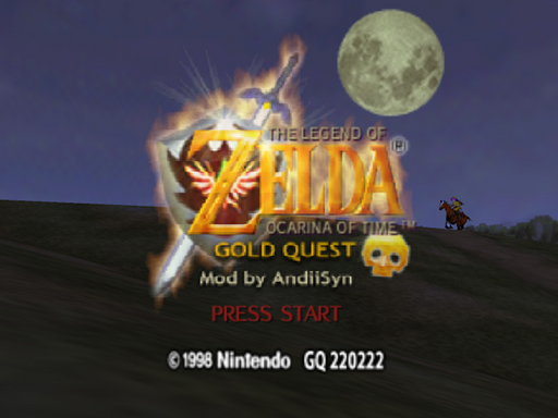 🗡️ Zelda: Ocarina of Time – Gold Quest N64 Cartridge | Expanded Master Quest