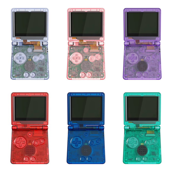 π§ Custom Replacement Housing Shell  Game Boy Advance SP (GBA SP) β Clear Series