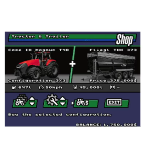 Farming Simulator 16-Bit Game Cartridge for Genesis Mega Drive Farming