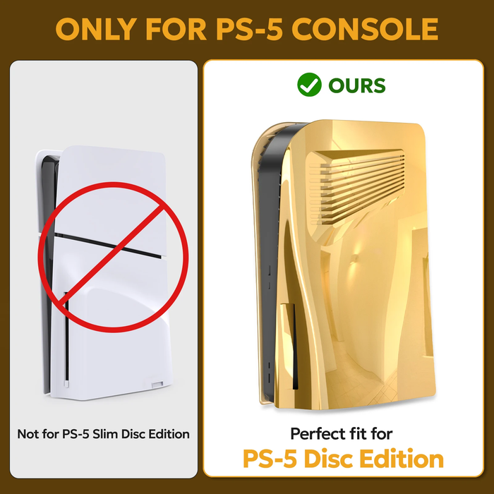 🎮 PS-5 Disc Edition Faceplate w/ Cooling Vents – Frosted Heat Dissipation Shell