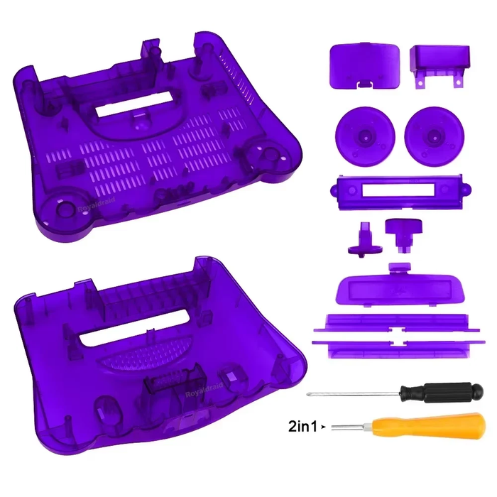Transparent Color N64 Console Shell Replacement Case