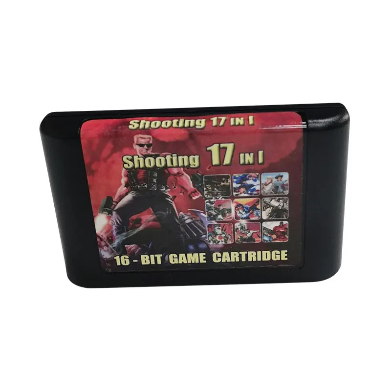 17-in-1 Game Cartridge – Sega Genesis / Mega Drive