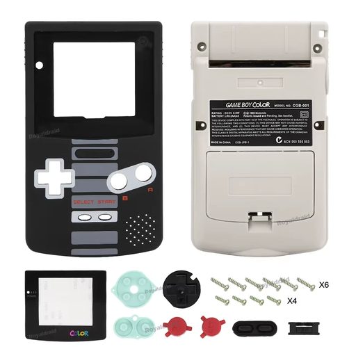 GBC NES-Style Housing Shell Kit + Buttons โ Full Replacement Case