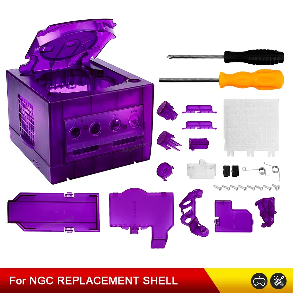 5-Color Transparent Replacement Shell for Nintendo GameCube Console