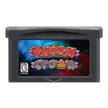 Game cartridge with 'Pokémon crown' on a black background