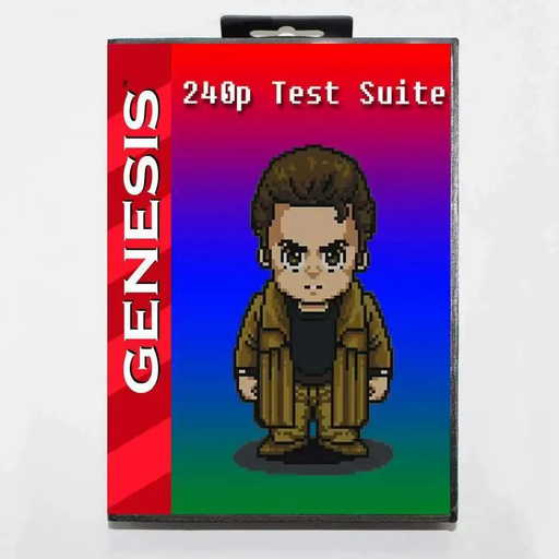 240p Test Patterns MD Game Cartridge Boxed for 16-Bit Genesis Mega Drive
