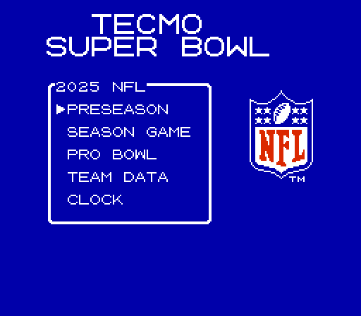 🏈 Tecmo Super Bowl 2026 VANILLA Edition NES – Updated for 2025-26 Season