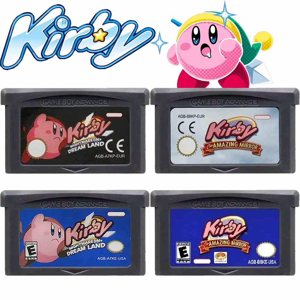 Kirby GBA Game Cart – Amazing Mirror & Nightmare in Dream Land – For GBA / NDS